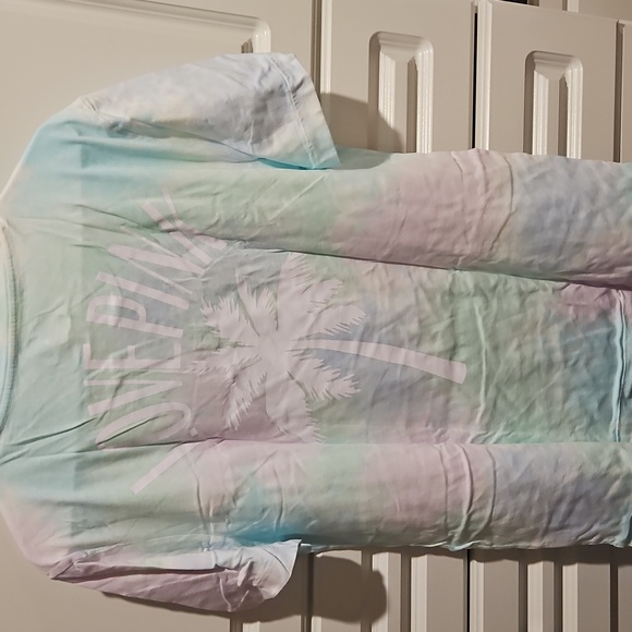 Victoria's secret Blue and Purple Tie-Dye T-Shirt - Picture 2 of 4